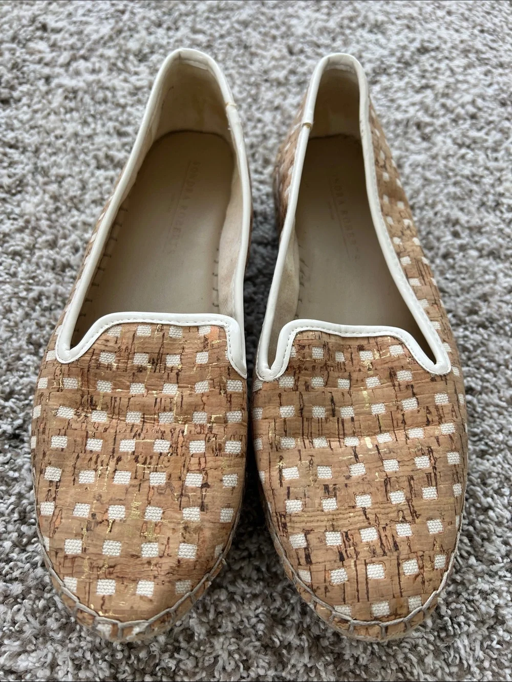 Sandra Robert’s Women's Woven Ellie Platform Espadrille Sandals Size 8